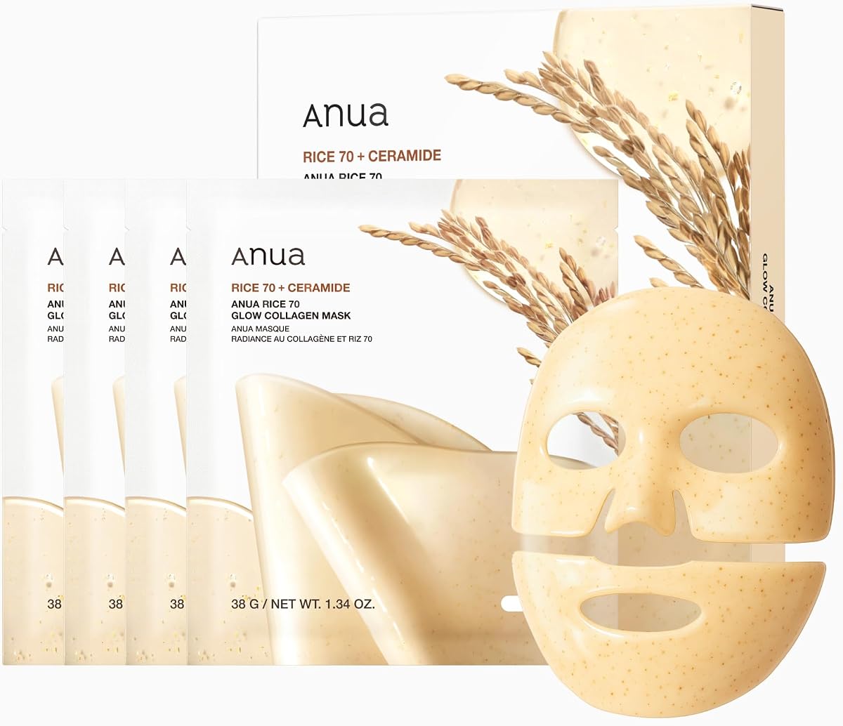 Anua Rice 70 Glow Collagen Mask